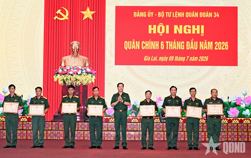 Quân đoàn 34: 15 cán bộ, nhân viên được tặng danh hiệu Chiến sĩ thi đua toàn quân  
